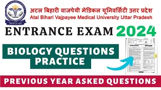 Abvmu BSc Nursing Entrance Exam 2024 Biology Questions Practice