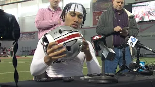 C.J. Stroud shows off new 'astronaut' Riddell helmet