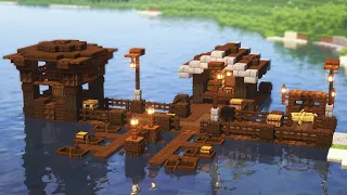 Minecraft: Small Fishing Dock Tutorial 1.19 - Minecraft Easy Fishing Dock Tutorial 1.19