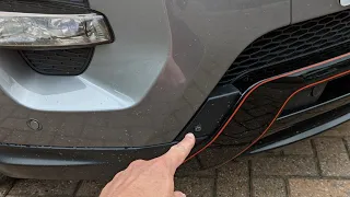 How to quickly Remove a broken front camera on a Range Rover Evoque Lux 2013