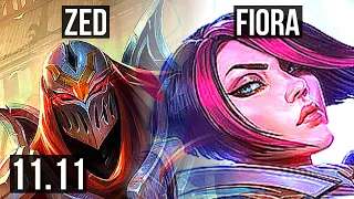 ZED vs FIORA (TOP) | 8/0/8, 1.8M mastery, Legendary, 400+ games | NA Diamond | v11.11