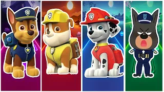 Paw Patrol-Chase 🆚 Rubble 08 🆚 Marshal 🆚 Sheriff Labrador |  Who is best?🎯 in Tiles Hop EDM Rush🎶