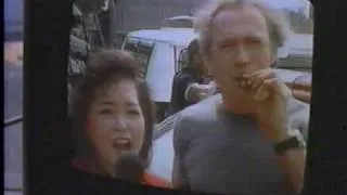 Clint Eastwood in The Rookie: TV news interview scene