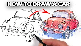 How To Draw A Car: Easy Step-by-Step Sketching Process!