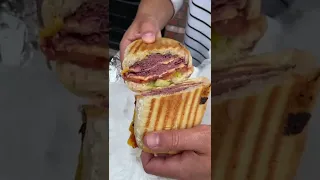 Pastrami, cheese, lettuce, tomato, pickles, mayo, mustard.