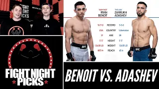 UFC Fight Night: Ryan Benoit vs. Zarrukh Adashev Prediction