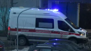 RUSSIAN AMBULANCE | Ford Transit with blue lights.