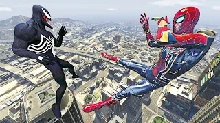 Venom VS Iron Spider-Man EPIC RAGDOLLS (GTA 5, Ragolls Compilation) Ep.113