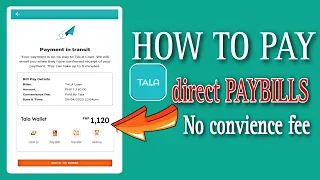 HOW TO PAY TALA DIRECT PAYBILLS | NO CONVIENCE FEE | Lovelyn Enrique