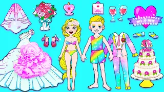 Pink Rapunzel Couple Dresses New Weddding ✨ Woa Barbie England