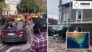 Melbourne in chaos: police brace for more protests as earthquake strikes