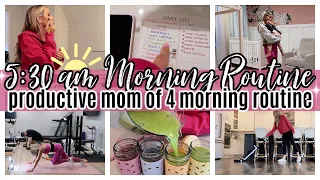 *NEW* 530 AM MORNING ROUTINE MOM OF 4 PRODUCTIVE MORNING ROUTINE TIFFANI BEASTON HOMEMAKING 2023 ☀️