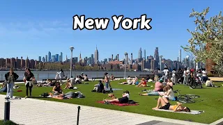 Walking New York 4k - Spring In Brooklyn Williamsburg Travel Video Tour