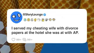 I served my cheating wife with divorce papers at the hotel she was at with AP