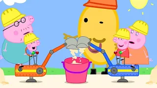 Peppa Pig and George Drive Real Diggers | Peppa Pig Official Family Kids Cartoon