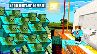 1000 ZMUTOWANYCH ZOMBIE vs TAJNA BAZA w Minecraft!