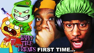 I Made @TrueGawd React To HAPPY TREE FRIENDS For The FIRST TIME...