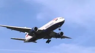 British Airways Boeing 777-236(ER) G-YMMJ Landing At London Heathrow On Runway 09L On 29/03/2014