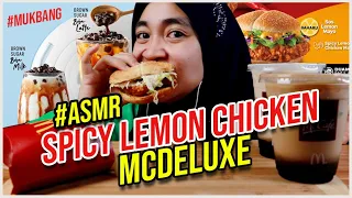 REVIEW McD SPICY LEMON CHICKEN MCDELUXE & BROWN SUGAR BOBA MCD.. MMG SEDAP! | ASMR MUKBANG MALAYSIA