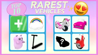 Top 10 RAREST vehicles in Roblox Adopt Me!