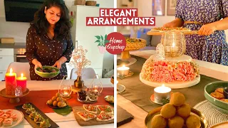 Elegant Dining Table Arrangements for Festivals & Guests | 2 Unique themes using items at home