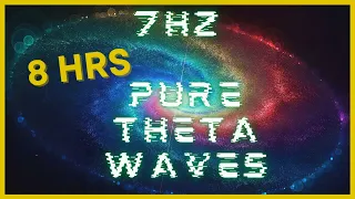 8 Hours 7hz PURE Theta Waves | CIA Hemi Sync | Sleep Meditation | Binaural Beats