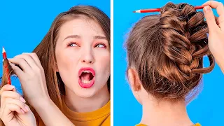 AMAZING HAIR HACKS THAT WILL SAVE YOUR DAY || Funny Hair Problems And Struggles by 123 Go! Gold