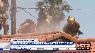 Firefighters contain attic fire at Cathedral City home