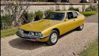 CITROËN SM carburateur or métallisé de 1970 vendue  chez Gt Vintage Classic Cars