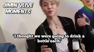 jimin being goofy on vlive