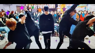 20191126. BECAUSE (KINGDOMS CREW)💘. SUPERM 'JOPPING' COVER. IDOL CLASS BUSKING TO LUCKY AUDIENCE.