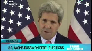 US warns Russia on Rebel elections in Ukraine