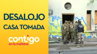 El caótico desalojo de casa tomada en Santiago Centro - Contigo en la Mañana