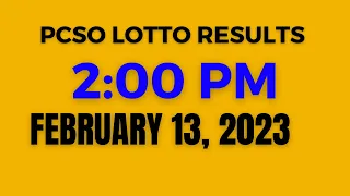 LOTTO RESULT TODAY 2PM FEBRUARY 13, 2023 PCSO