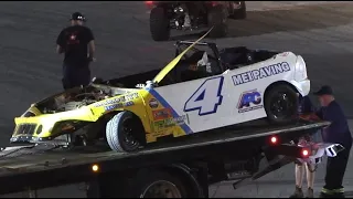 Sauble Speedway, Mini Stock Invitational crash, July 2, 2023