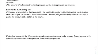 AP Physics 2 - Unit 1 Fluids Rapid Review