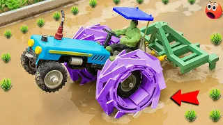 Diy tractor making bulldozer repair train railway - make roads to help farmers | FARM DIY STOPMOTION