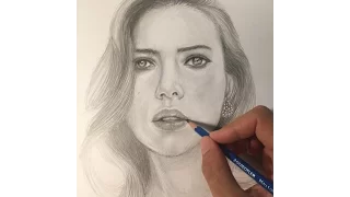 How to Draw Scarlett Johansson with augmented reality app (easy)