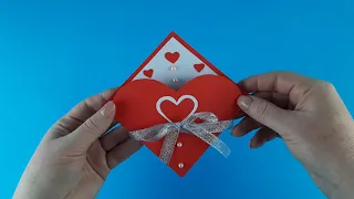 Открытка сердце /Как сделать открытку / Birthday card / Valentines day card/ Открытка на 8 Марта