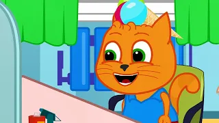 🔴 Cats Family in English - Hat Ice Cream Cartoon for Kids