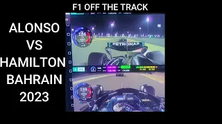 Alonso vs Hamilton FULL Battle With Telemetry - Bahrain Grand Prix 2023