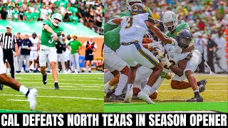 Week 1 College Football Recap Cal Defeats North Texas
