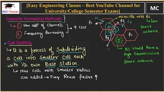 Cell Splitting and Cell Sectoring | Capacity Increasing Methods | #MobileCommunication Lectures