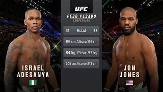 UFC 4 - Israel Adesanya Vs Jon Jones  - (Fight Simulation) - Gameplay | Full Fight