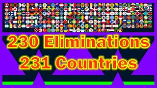 230 times eliminations & 231 countries marble race in Algodoo | Marble Factory