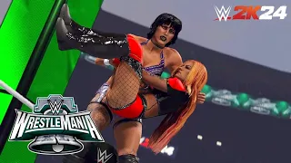 WWE 2K24: Rhea Ripley vs Becky Lynch WrestleMania 40 | Prediction Highlights