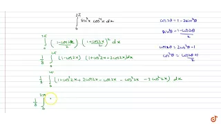 JEE MAINS 2018 Evaluate `int_0^(2pi) sin^2x cos^4x dx=`