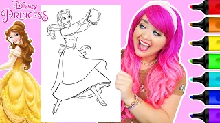 Disney Princess Belle Beauty and the Beast Coloring Page | Ohuhu Paint Markers