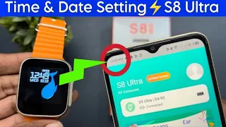 s8Ultra smart watch me time kaise set karen | how to set time & date s8 ultra smartwatch | s8 ultra