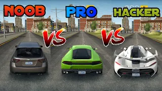 Extreme Car Driving Simulator : Noob vs Pro vs Hacker